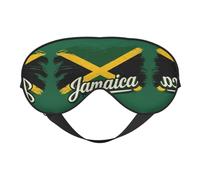 Antifaz para dormir con estampado de elementos de la bandera de Jamaica, máscara de ojos suave para el hogar y camping, bloquea la luz, cómoda para la mayoría de los usuarios