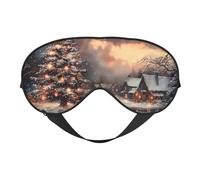 Antifaz para dormir con estampado de Feliz Navidad, para exteriores, interiores, viajes, camping, meditación, yoga, turno, trabajo, transpirable