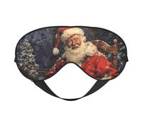 Antifaz para dormir con estampado de Feliz Navidad, para exteriores, interiores, viajes, camping, meditación, yoga, turno, trabajo, transpirable