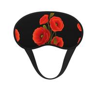 Antifaz para dormir con estampado de flores de amapola, bloqueo de luz, cómodo, ideal para viajes, camping, meditación y yoga