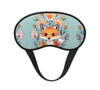 Antifaz para dormir con estampado de flores de zorro, cómodo para hombres y mujeres, para viajes, yoga, meditación
