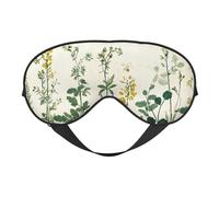 Antifaz para dormir con estampado de flores silvestres con correa ajustable, cómoda cubierta para los ojos para viajes, yoga, siestas, dormir y relajarse
