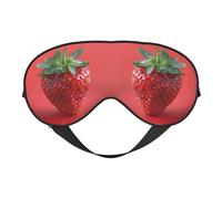 Antifaz para dormir con estampado de fresa que bloquea la luz, vendas de moda para mujeres y hombres, avión o siesta de viaje