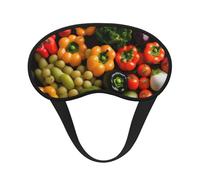 Antifaz para dormir con estampado de frutas y verduras frescas para dormir de lado, bonita máscara opaca para el hogar o viajes