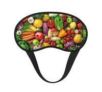 Antifaz para dormir con estampado de frutas y verduras frescas para personas que duermen de lado, bonita máscara opaca para ojos para el hogar o viajes