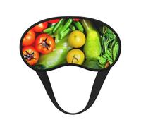 Antifaz para dormir con estampado de frutas y verduras frescas para personas que duermen de lado, bonita máscara opaca para el hogar o viajes