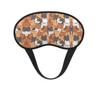 Antifaz para dormir con estampado de gatos naranjas, cómoda cubierta para los ojos, bloqueo de luz, perfecta para viajes, meditación y camping
