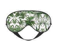 Antifaz para dormir con estampado de hierbas y plantas herbáceas con flores y plantas herbáceas, cubierta suave y transpirable, para dormir, viajes, siesta en casa