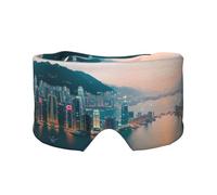Antifaz para dormir con estampado de Hong Kong, bloquea la luz, suave y cómoda, con diadema de pasta ajustable
