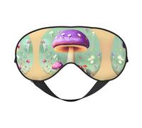 Antifaz para dormir con estampado de hongos de ensueño de color morado sedoso para cubrir los ojos de satén suave y elástico para mujeres y hombres, para viajes y siesta, estrellas nocturnas