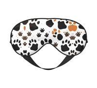 Antifaz para dormir con estampado de huellas de animales, ajustable, transpirable, a la moda para una experiencia de sueño cómoda