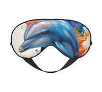 Antifaz para dormir con estampado de huellas de dinosaurios suaves, ajustable y transpirable, con bloqueo de luz y de doble cara