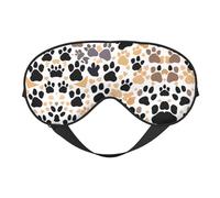 Antifaz para dormir con estampado de huellas de perro, ajustable, transpirable, a la moda para una experiencia de sueño cómoda