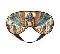 Antifaz para dormir con estampado de jeroglíficos sagrados egipcios antiguos con correa ajustable, cómoda cubierta para los ojos para viajes, yoga, siestas, dormir y relajarse