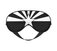 Antifaz para dormir con estampado de la bandera de Arizona, color negro, bloquea la luz, vendas de moda para mujeres y hombres, avión o siesta
