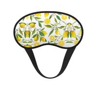 Antifaz para dormir con estampado de limones tropicales frescos, antifaz suave y ligera, para meditación, viajes, yoga