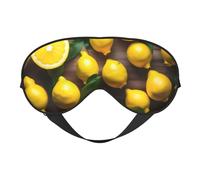 Antifaz para dormir con estampado de limones tropicales frescos, para hombres y mujeres, ligero, para viajes, siesta, meditación, yoga, trabajo