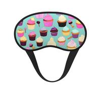 Antifaz para dormir con estampado de magdalenas para dormir de lado, bonita máscara opaca para el hogar o viajes