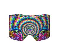 Antifaz para dormir con estampado de mandala colorido de hongos, suave y agradable a la piel, antifaz para dormir con bloqueo de luz para viajes, yoga y siesta
