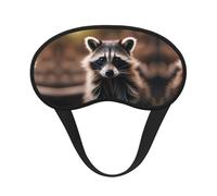 Antifaz para dormir con estampado de mapache lindo (1) antifaz para dormir, cubierta suave y ligera, para meditación, viajes, yoga