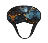 Antifaz para dormir con estampado de mármol negro y dorado, cómodo cubreojos, ajustable, perfecto para viajes, meditación y camping