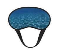 Antifaz para dormir con estampado de océano profundo azul, cubierta contorneada para los ojos para dormir de lado, banda elástica ajustable
