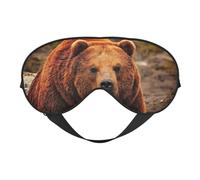 Antifaz para dormir con estampado de oso grizzly, venda nocturna, cubierta suave para sombra de ojos para mujeres y hombres, para viajes, siesta y meditación