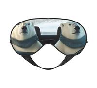 Antifaz para dormir con estampado de oso polar con correa ajustable, cómoda cubierta para los ojos para viajes, yoga, siestas, dormir y relajarse