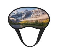 Antifaz para dormir con estampado de paisaje de montaña, 100% bloqueo de luz para dormir, máscara de ojos con correa ajustable