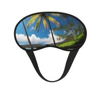 Antifaz para dormir con estampado de palmera tropical hawaiana para dormir de lado, bonita máscara opaca para el hogar o viajes