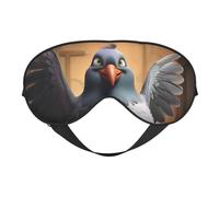 Antifaz para dormir con estampado de paloma de dibujos animados, máscara de ojos suave con correa ajustable para dormir, viajar y relajarse