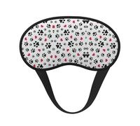 Antifaz para dormir con estampado de pata de gato y cachorro, cubierta de ojos sedosa, satén suave, correa elástica, sombra de ojos para mujeres y hombres