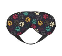 Antifaz para dormir con estampado de patas de colores, suave y cómodo, antifaz opaco, ideal para descansar profundamente, viajar, siestas y meditar.