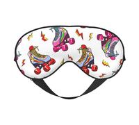 Antifaz para dormir con estampado de patines coloridos, bloquea la luz, vendas de moda para mujeres y hombres, avión, siesta de viaje