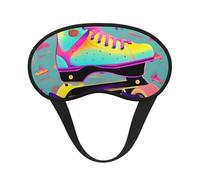 Antifaz para dormir con estampado de patines coloridos para personas que duermen de lado, bonita máscara opaca para el hogar o viajes