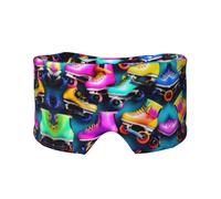 Antifaz para dormir con estampado de patines de ruedas, fundas suaves para los ojos, antifaz de bloqueo de luz para viajes, yoga y siesta