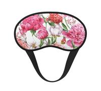 Antifaz para dormir con estampado de peonías de jardín para personas que duermen de lado, bonita máscara opaca para el hogar o viajes