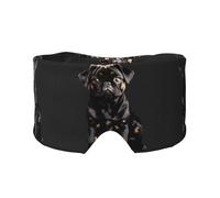Antifaz para dormir con estampado de perro carlino negro, escala 2_00x, suave y agradable a la piel, antifaz de bloqueo de luz para viajes, yoga y siesta