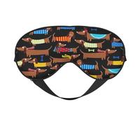 Antifaz para dormir con estampado de perro salchicha "I Love My Dog", para hombres y mujeres, ligero, para viajes, siesta, meditación, yoga, trabajo