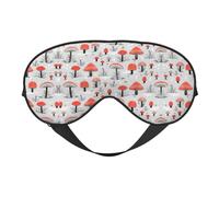 Antifaz para dormir con estampado de setas de dibujos animados, venda nocturna, cubierta suave para sombra de ojos para mujeres y hombres, para viajes, siesta y meditación