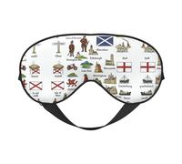 Antifaz para dormir con estampado de símbolo cultural del Reino Unido, máscara de ojos suave para el hogar y camping, bloquea la luz, cómoda para la mayoría de los usuarios