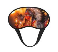 Antifaz para dormir con estampado de tribus nativas americanas para hombres y mujeres, máscara de ojos 100% opaca, cubierta suave, luz fuerte, adecuada para viajes, yoga, siesta