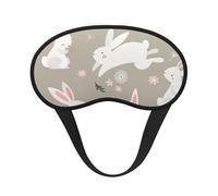 Antifaz para dormir con estampado floral de conejo de Pascua para personas que duermen de lado, bonita máscara opaca para el hogar o viajes