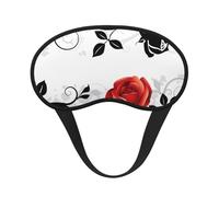 Antifaz para dormir con estampado floral de rosas y hojas, para dormir de lado, bonita máscara opaca para el hogar o viajes