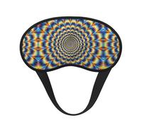 Antifaz para dormir con estampado GIF de ilusión óptica en espiral, cómoda cubierta para los ojos, ajustable, perfecta para viajes, meditación y camping