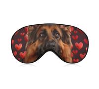 Antifaz para dormir con forma de perro pastor ajustable para el día de San Valentín, antifaz para dormir con forma de corazón sonriente, suave y opaca, para hombres y mujeres, para dormir toda la noch