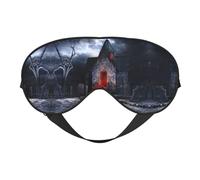 Antifaz para dormir con impresión de cripta antigua, máscara de ojos suave para el hogar y camping, bloquea la luz, cómoda para la mayoría de los usuarios