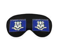 Antifaz para dormir con la bandera del estado de Connecticut, antifaz portátil suave con los ojos vendados, con correa ajustable para hombres y mujeres