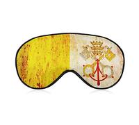 Antifaz para dormir con la bandera del Vaticano, suave, con los ojos vendados, portátil, con correa ajustable para hombres y mujeres