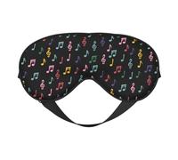 Antifaz para dormir con notas musicales coloridas, máscara de dormir para mujeres y hombres, cómoda máscara de ojos con correa ajustable, cubierta suave para los ojos, para viajes, yoga, siesta,